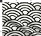Rice And Nori Black White Japan Japanese Wave Geometric Monochrome Stripes Custom Printed Fabric by Spoonflower Various Fabrics by the Yard or Fat Quarter